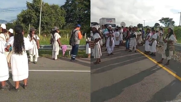 Bloqueos en la vía Valledupar-Bosconia: indígenas arhuacos exigen presencia de Gobierno Nacional Bloqueos en la vía Valledupar-Bosconia: indígenas arhuacos exigen presencia de Gobierno Nacional