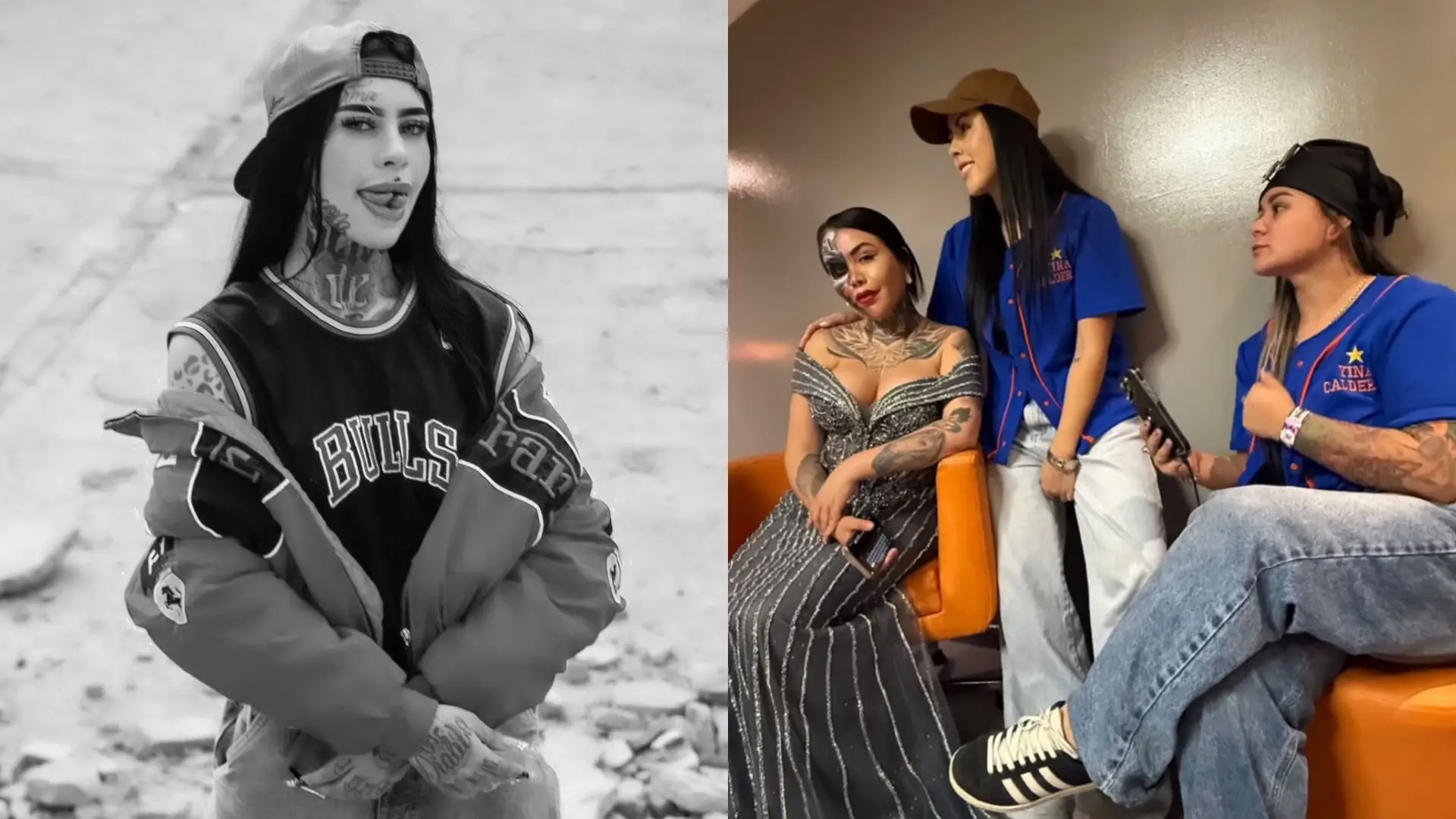 Baby Demoni Yina Calderón y sus hermanas