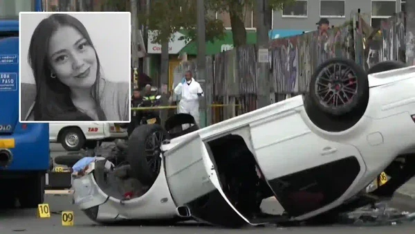 Buscan al conductor que mató a una pareja de motociclistas en violento choque en Bogotá