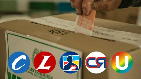 Foto: montaje realizado con imágenes de la Registraduría y cada partido