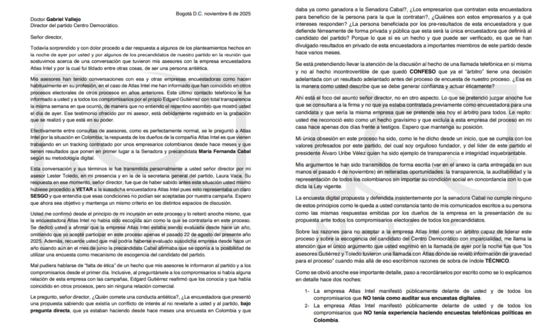 Crisis en el Centro Democrático