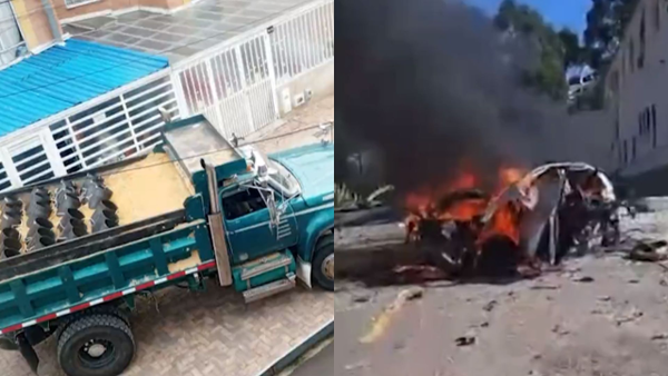 Atentado terrorista frustrado en Tunja: volqueta con explosivos amenazó el batallón Simón Bolívar y dejó cinco heridos Atentado terrorista frustrado en Tunja: volqueta con explosivos amenazó el batallón Simón Bolívar y dejó cinco heridos