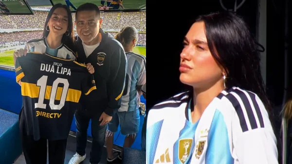 Dua Lipa causó furor con su aparición en el superclásico entre Boca y River