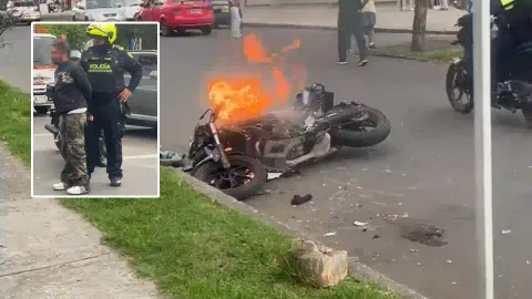 Otro intento linchamiento en menos de 24 horas en Bogotá: le quemaron la moto por robar un celular