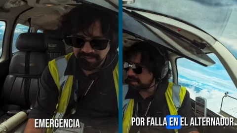 Camilo Pardo, emergencia en avioneta