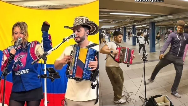 Juliana impacta al cantar junto al músico agredido en el metro de Nueva York Juliana impacta al cantar junto al músico agredido en el metro de Nueva York