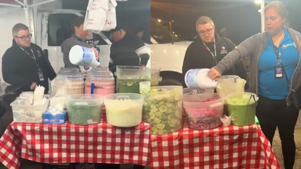 Inspectora vació una botella de cloro sobre el puesto de comidas de un migrante en los EE. UU.