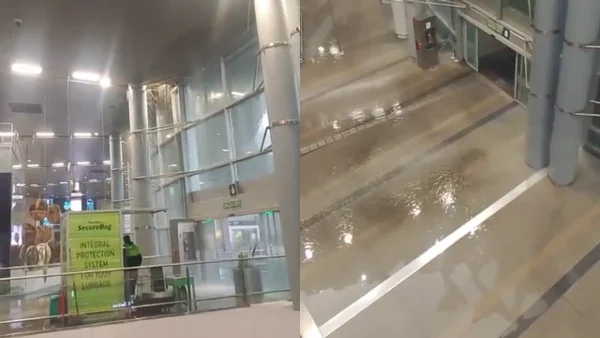 Video | Aeropuerto El Dorado se inunda por las lluvias: parecía tener una cascada dentro Video | Aeropuerto El Dorado se inunda por las lluvias: parecía tener una cascada dentro