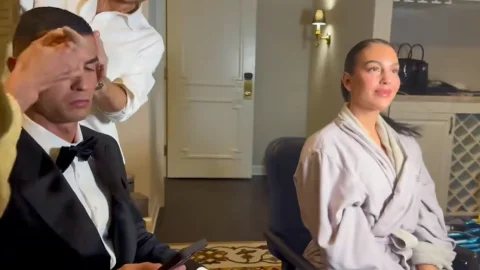 Detrás de cámaras Cristiano Rolando y Georgina en La Casa Blanca