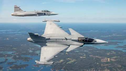 Aviones Gripen.