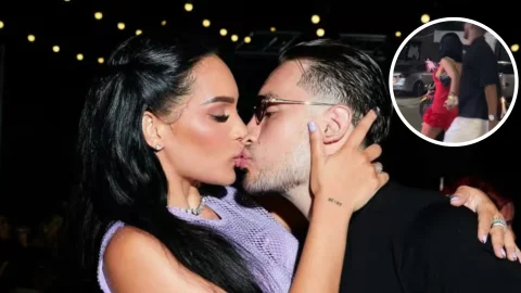 Andrea Valdiri captada con otro hombre especulaciones supuesta infidelidad.