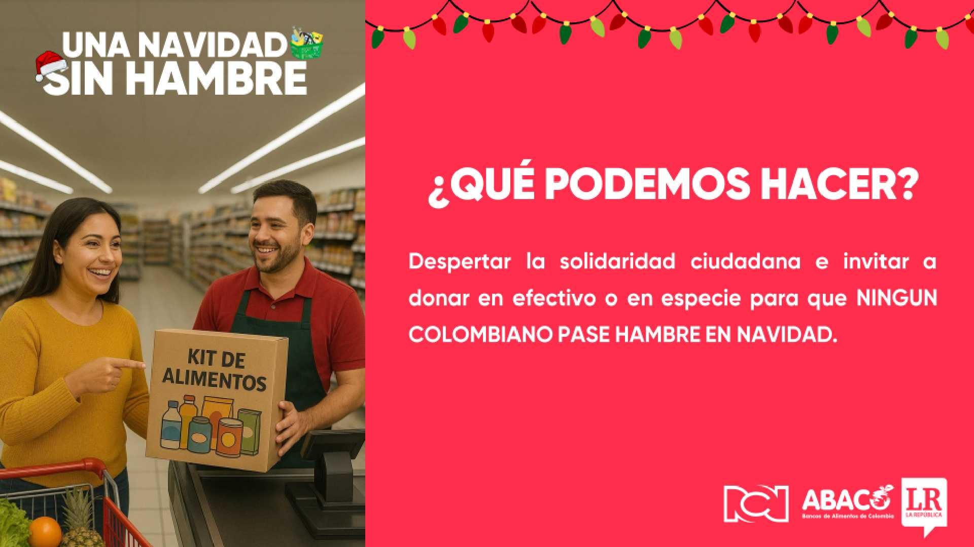Campaña Navidad sin Hambre en Colombia cómo donar y ayudar a familias vulnerables