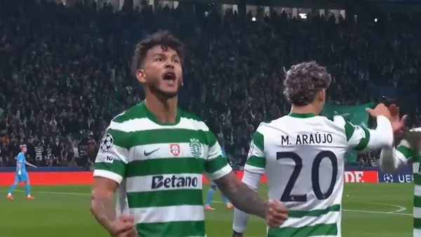 ¡Imparable! Luis Javier Suárez firmó una joya de gol con el Sporting en la Champions League