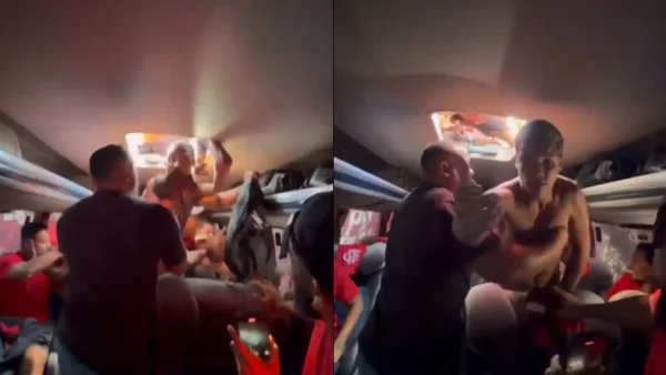 Hinchas del Flamengo se metieron al bus del equipo por el techo previo a la final de la Libertadores