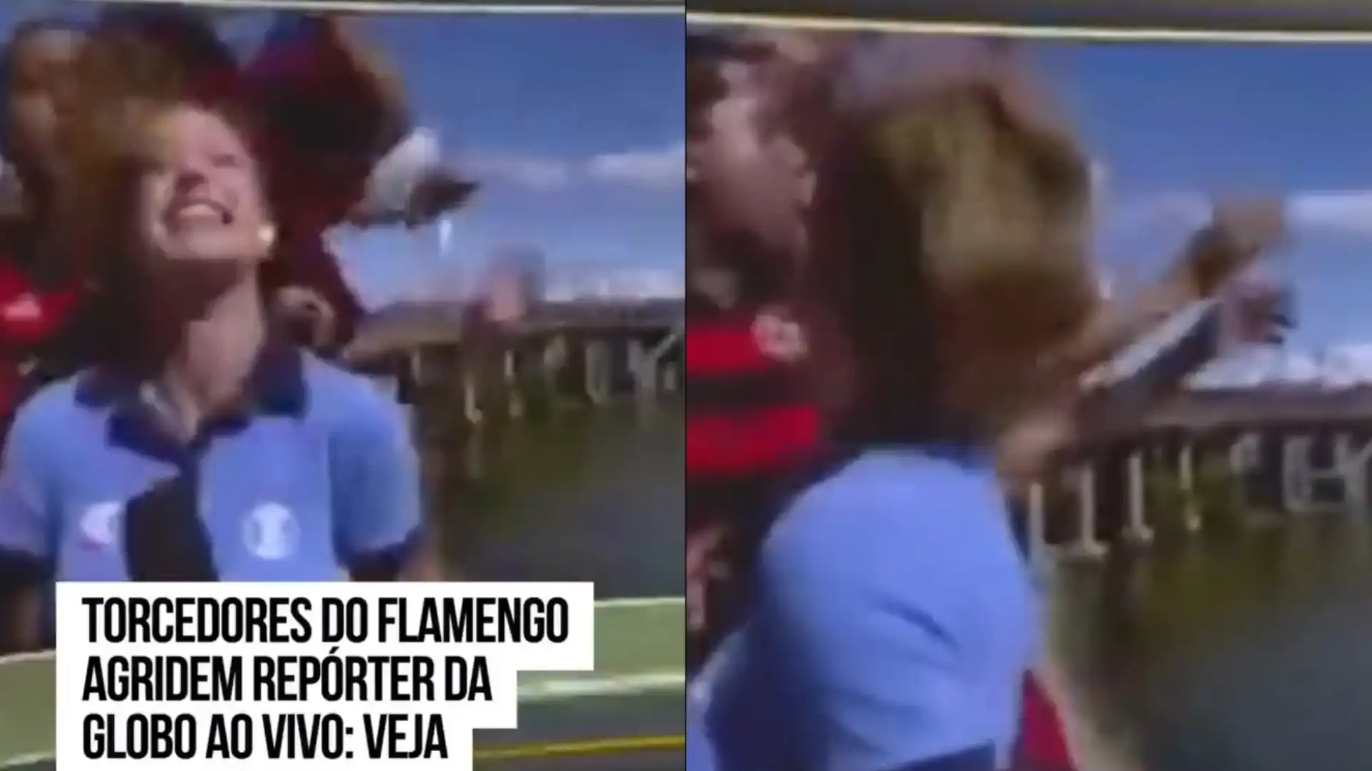 Periodista agredida por hinchas Flamengo