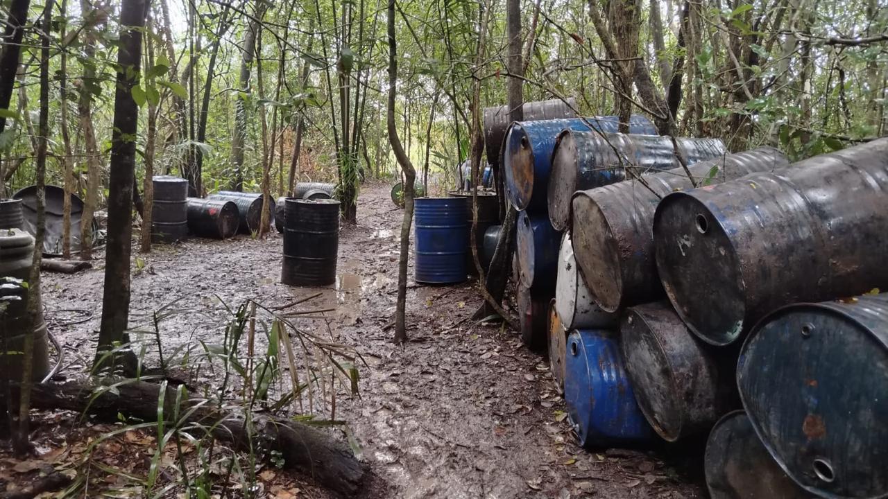 Destrucción de mega cristalizadero de cocaína en Casanare. Foto: Ejército Nacional
