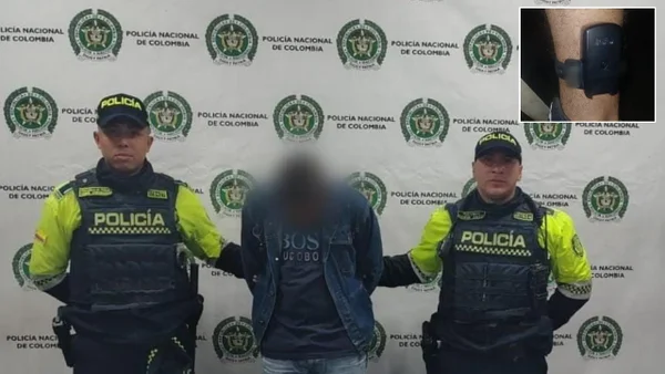 Cayó hombre que portaba un revólver cargado en plena calle de Bogotá: el sujeto tenía brazalete del Inpec Cayó hombre que portaba un revólver cargado en plena calle de Bogotá: el sujeto tenía brazalete del Inpec