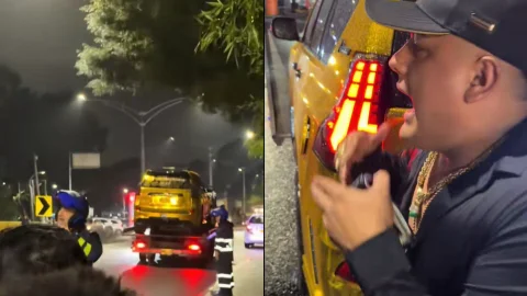 Camioneta dorada inmovilizada