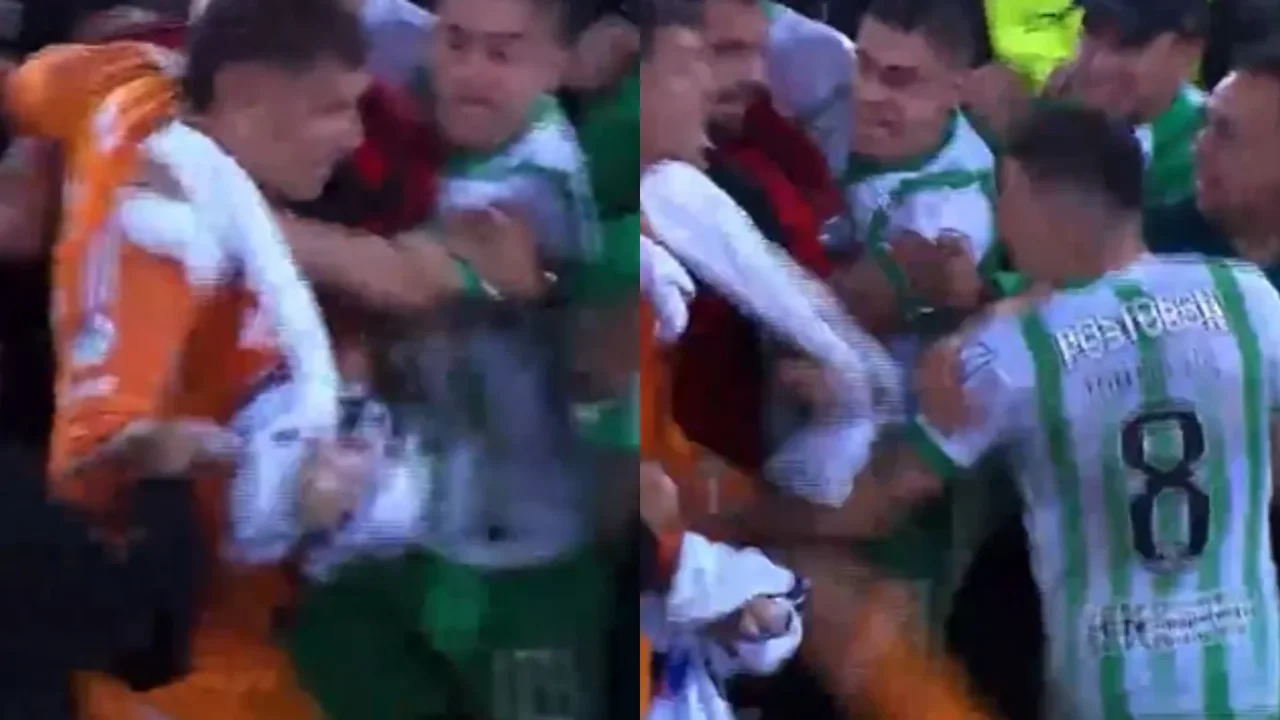 Cover image for Salió a la luz video de Matheus Uribe agrediendo a Aguerre por la espalda