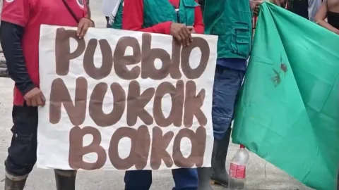 Vía bloqueada de Guaviare