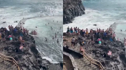 Ola gigante Tenerife en Islas Canarias