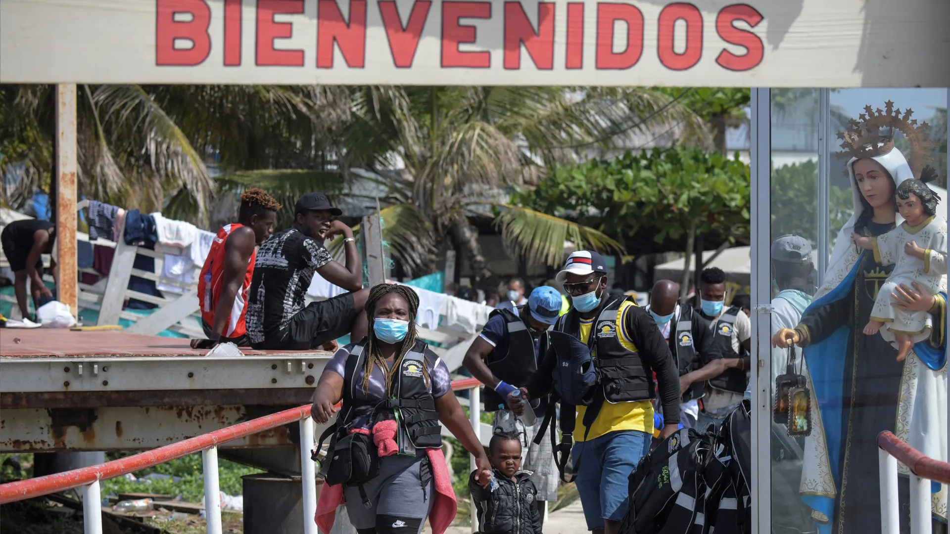 Migrantes en Capurganá en Chocó