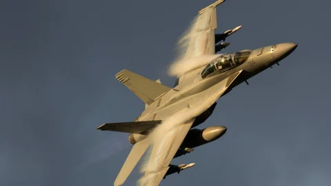 Avión F-18 de Estados Unidos.