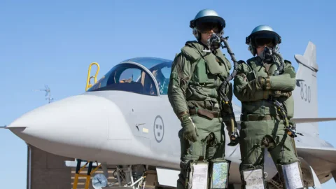 Piloto de los Gripen.