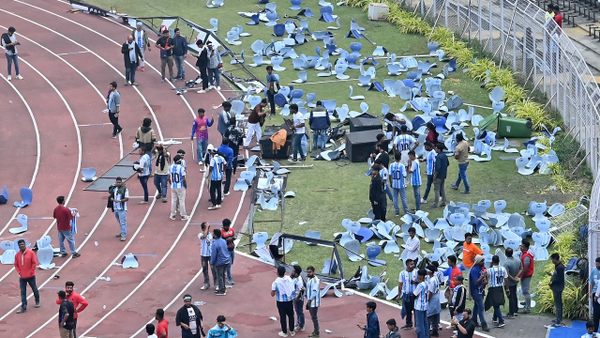 Visita de Lionel Messi a la India se convirtió en un caos: imágenes impactantes Visita de Lionel Messi a la India se convirtió en un caos: imágenes impactantes