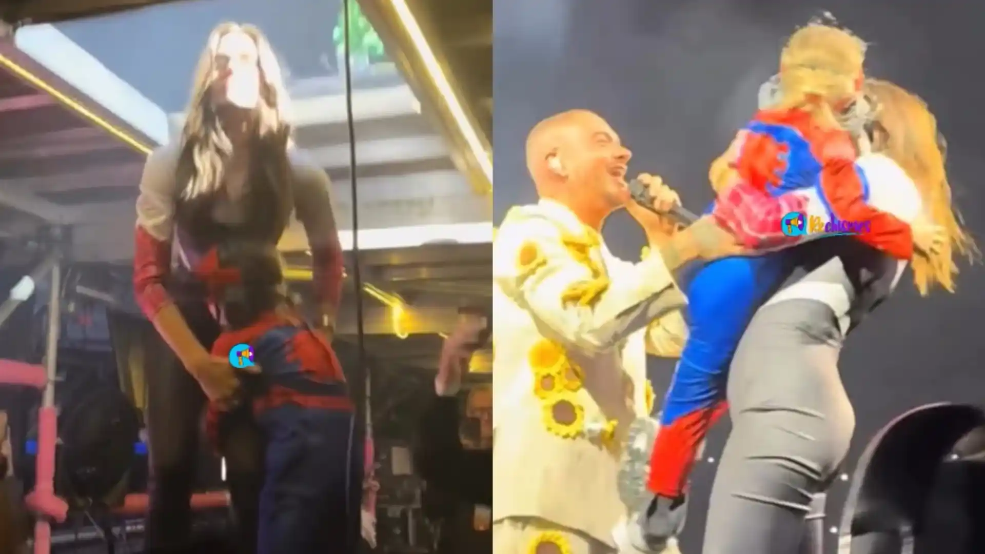 J Balvin emoción Valentina Ferrer hijo concierto El Campín