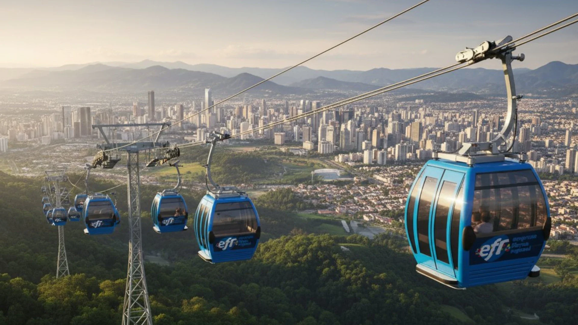 Cable aéreo La Calera - Bogotá.