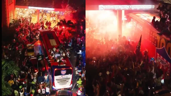 ¡Se adelantó el Carnaval! Así fue la llegada de Junior a Barranquilla: videos