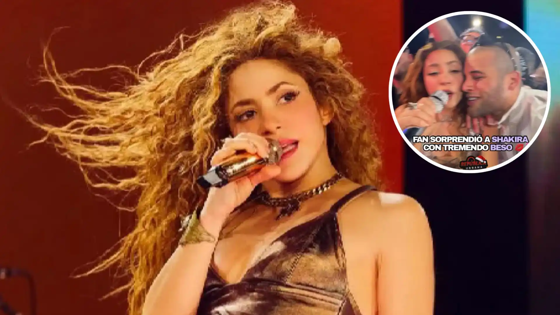 Fan besó a Shakira en concierto
