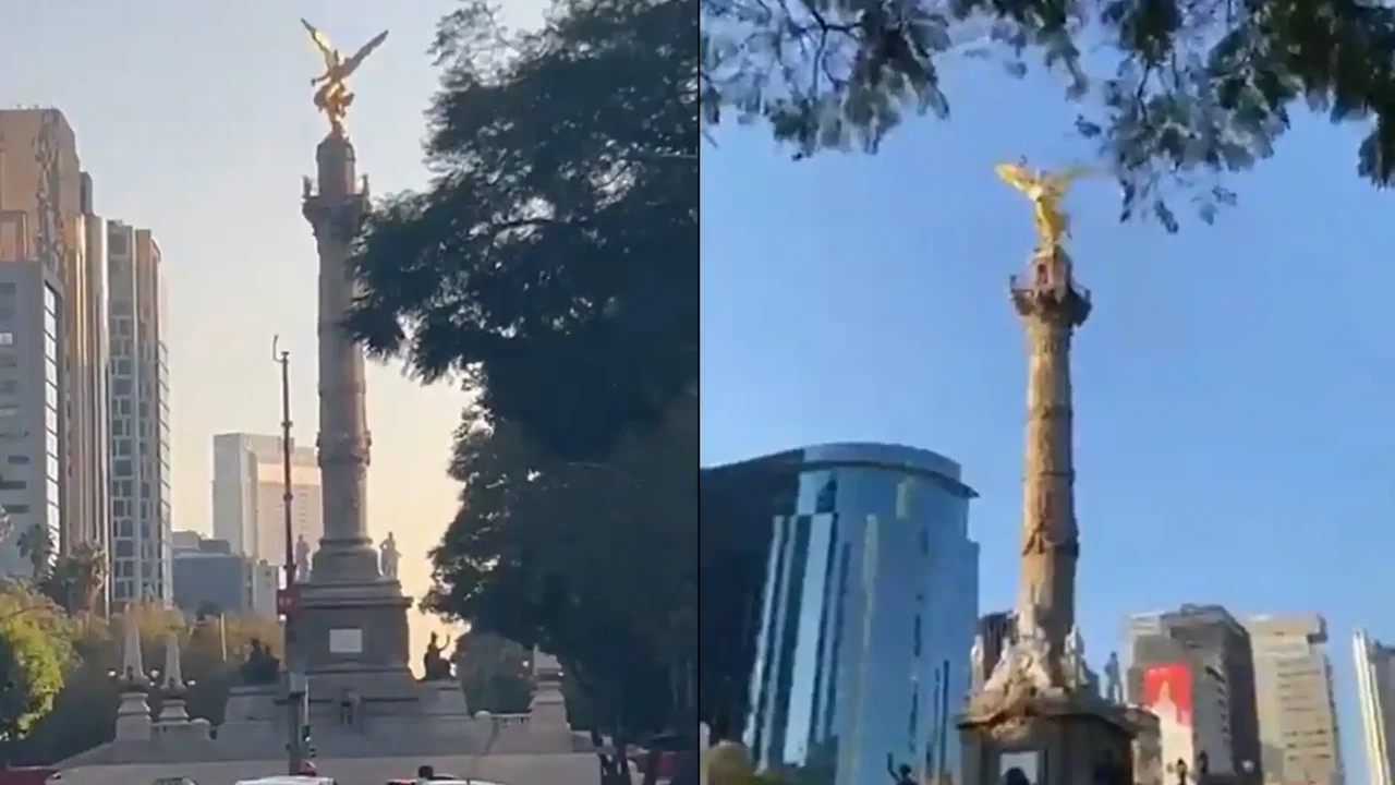 El Ángel de la Independencia se movió con gran fuerza tras temblor en Ciudad de México: video
