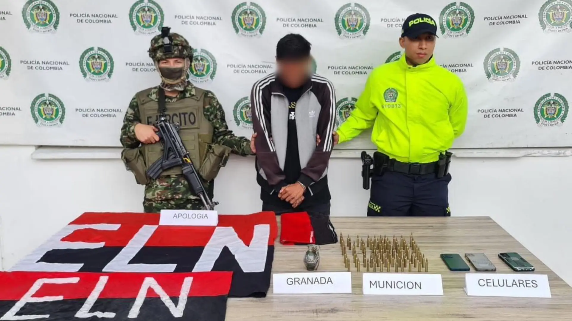 Apoyo del ELN con munición de guerra