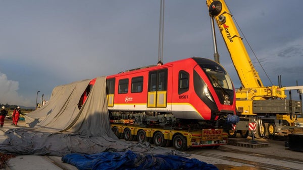 Llegó a Bogotá el cuarto tren de la Línea 1 del Metro
