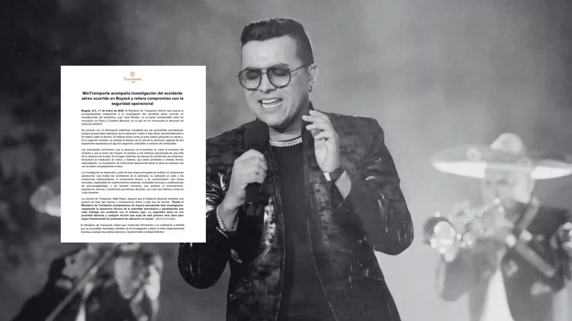 MinTransporte entregó nuevos detalles sobre la investigación del accidente aéreo de Yeison Jiménez y reiteró su compromiso con la seguridad operacional en Colombia.