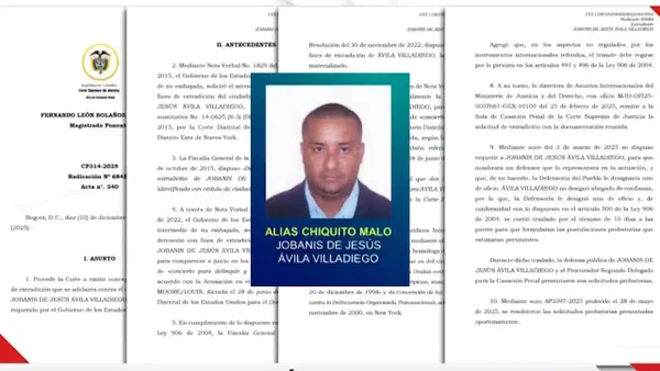 Corte Suprema avaló extradición a Estados Unidos de alias Chiquito Malo, cabecilla del Clan del Golfo