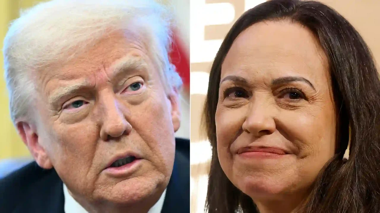 María Corina Machado entregó la medalla de su Nobel de Paz a Donald Trump