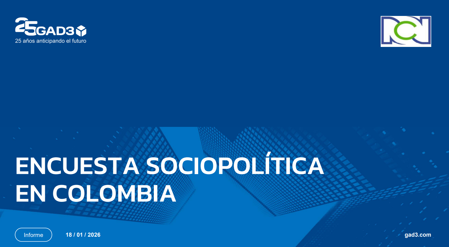 GAD 3 encuesta Noticias RCN enero 2026