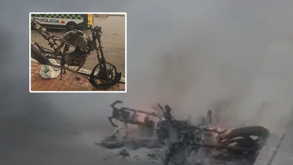 Vecinos se cansaron de los ladrones y le quemaron la moto a uno tras robo en Bogotá