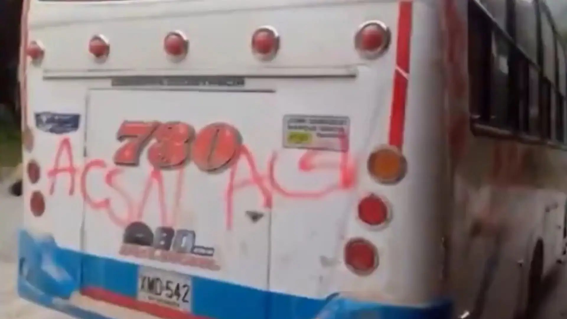 Bus atacado en Cáchira