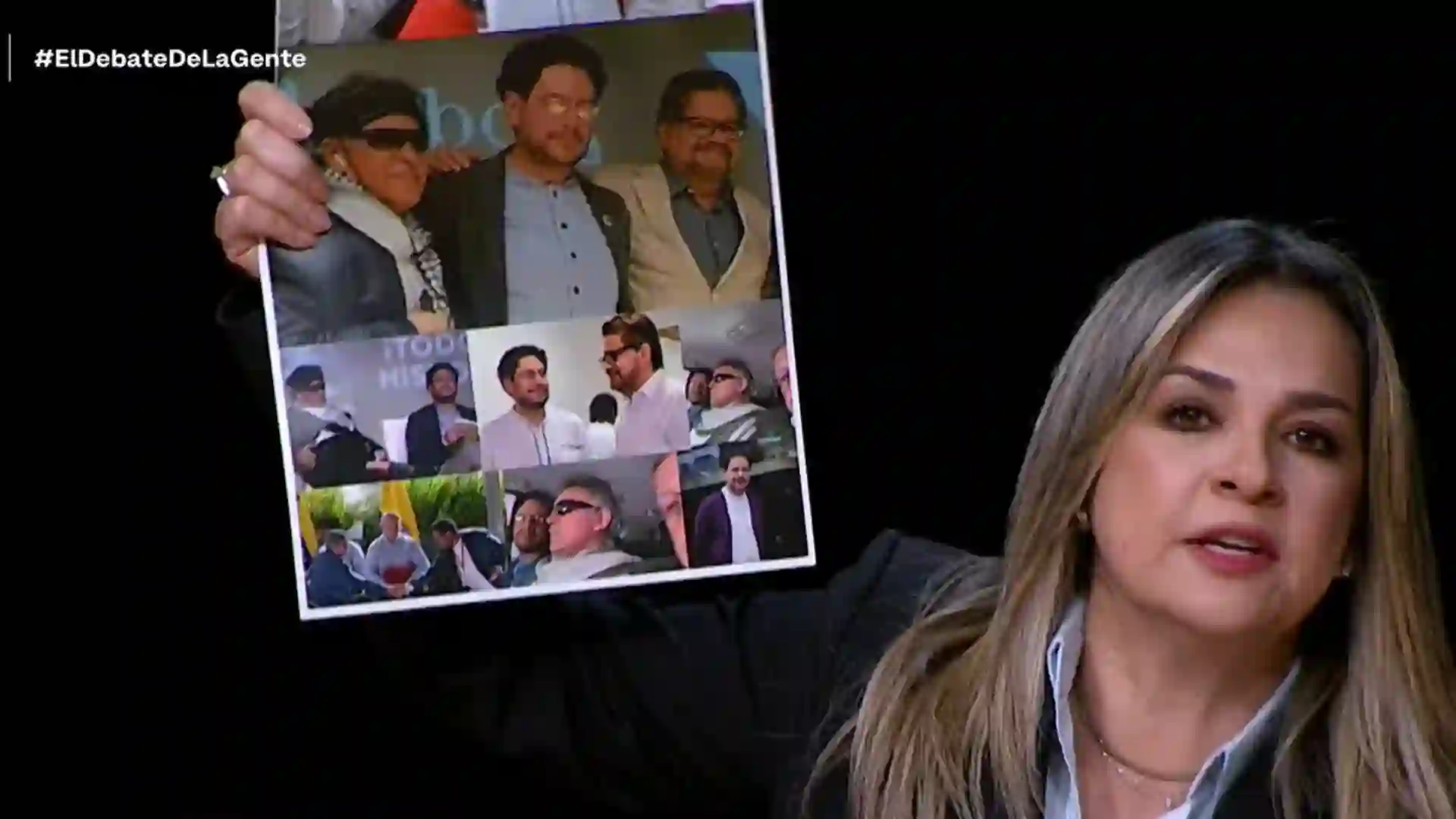 Vicky Dávila se fue contra Iván Cepeda con cartel en mano, en El Debate de la Gente