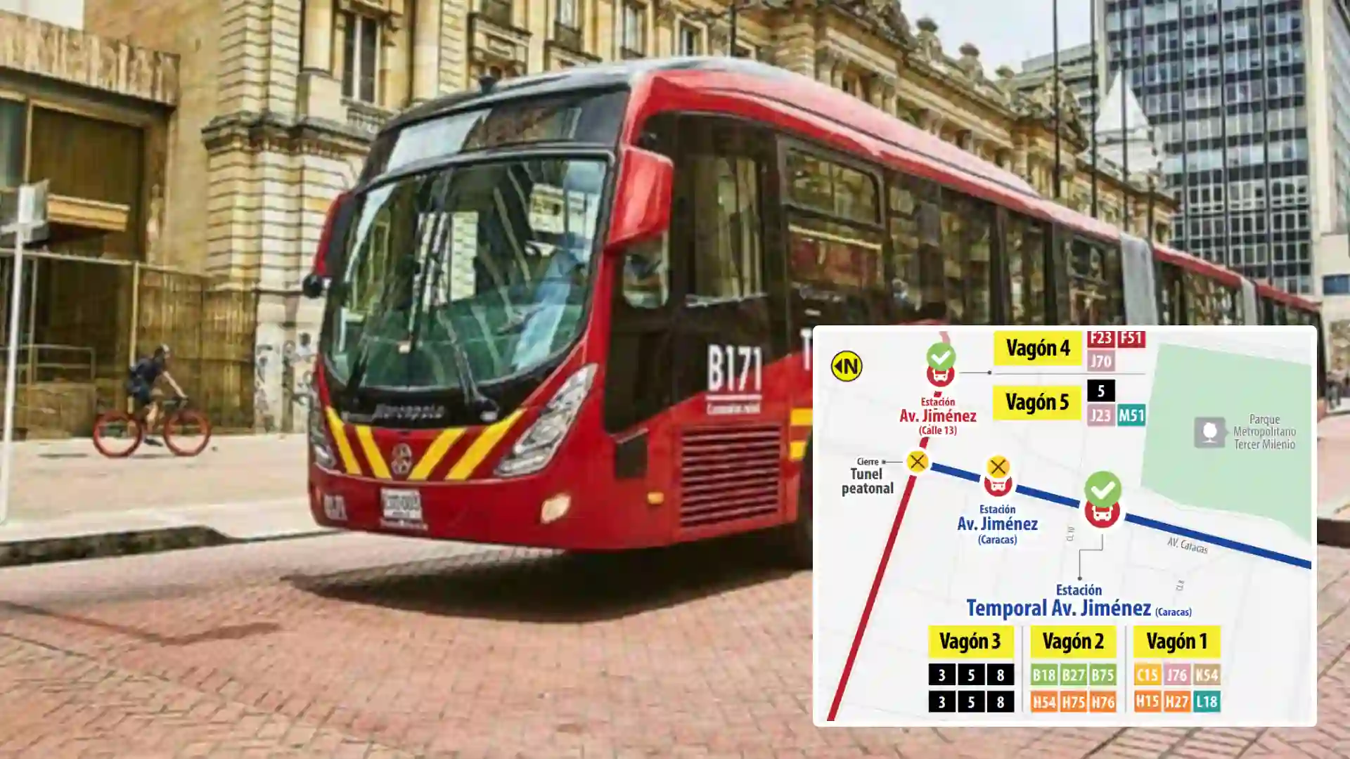 Esta es la estación de Transmilenio que reemplazará a la de Avenida Jiménez, en pleno centro de Bogotá