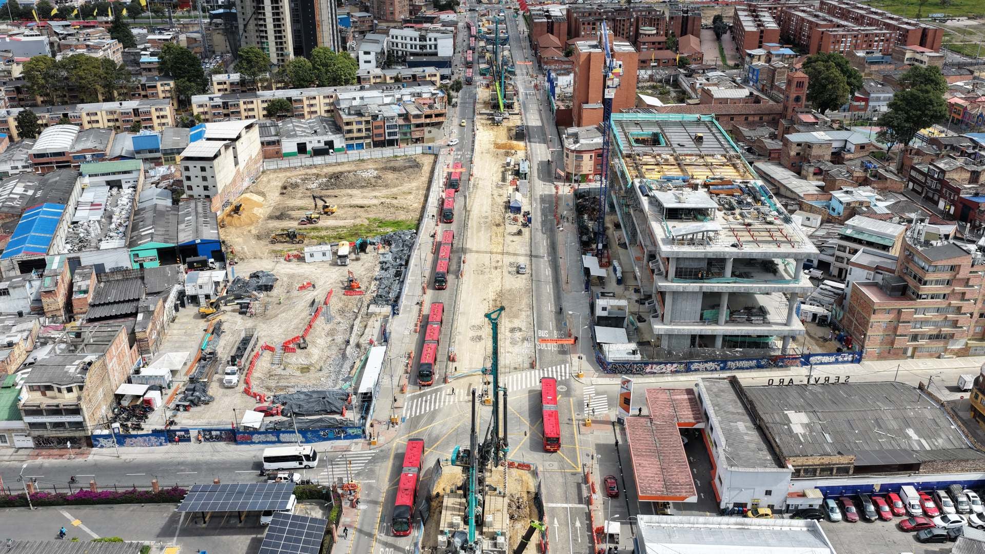 Estación once Metro en Bogotá