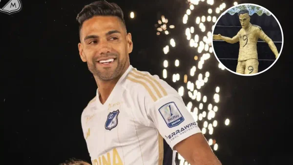 Nueva estatua de Radamel Falcao en Santa Marta: es viral en las redes