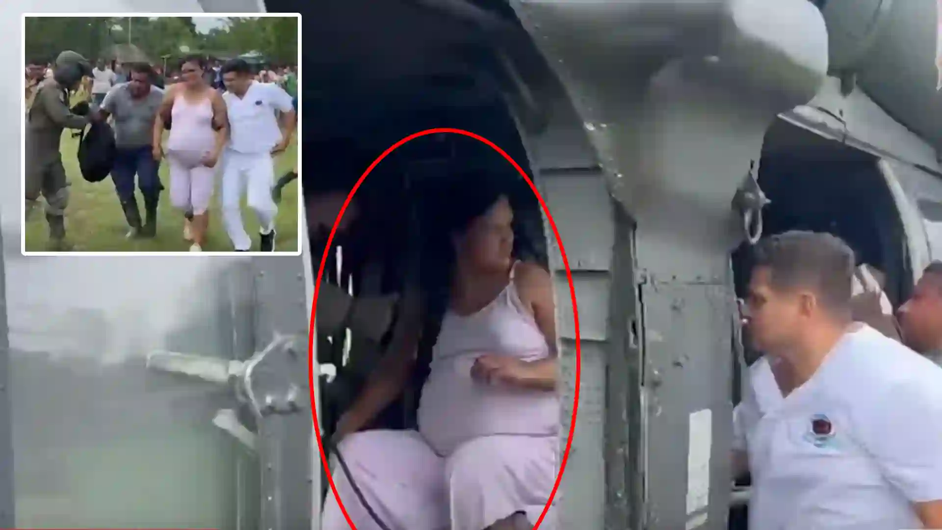 En helicóptero rescataron a embarazada de las inundaciones en Necoclí: estaba a punto de dar a luz