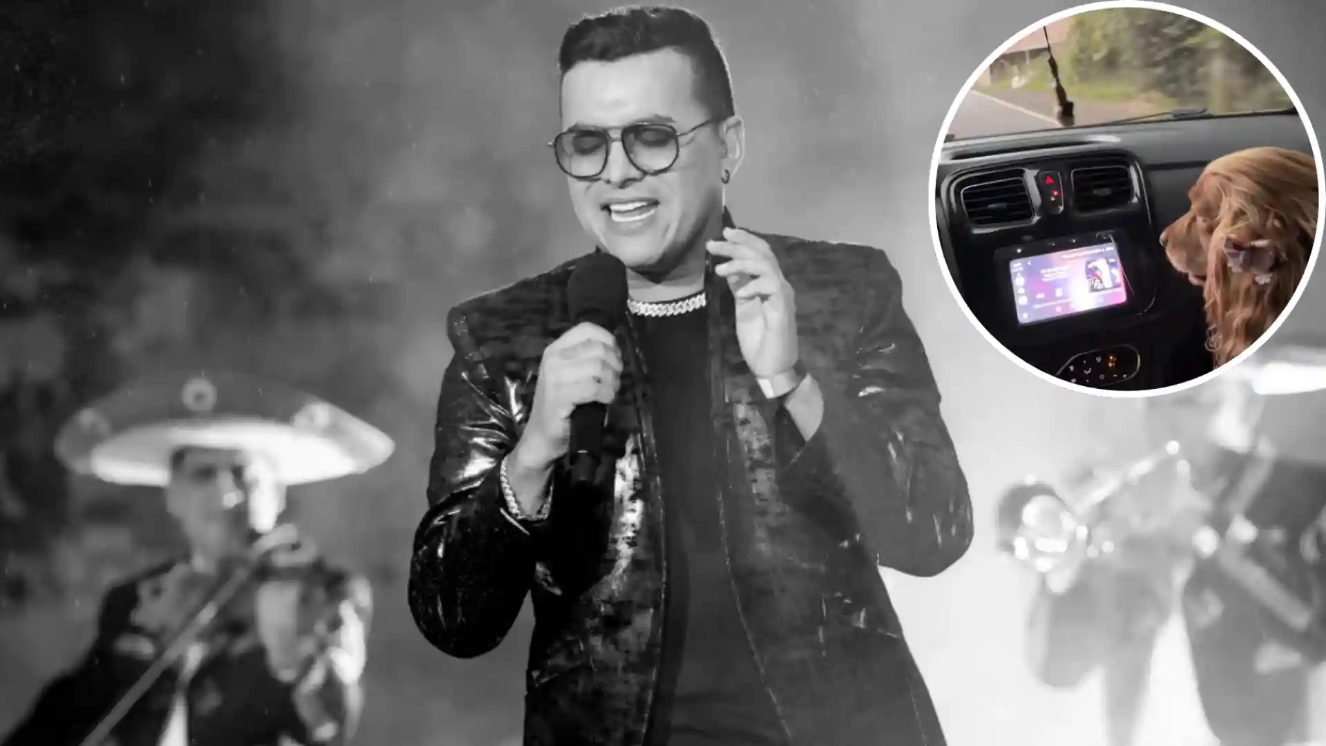 Yeison Jiménez y perrita