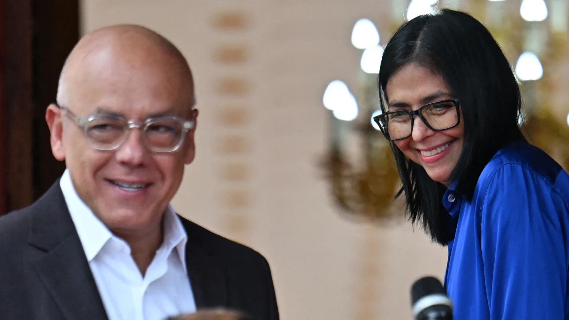 Jorge y Delcy Rodríguez.