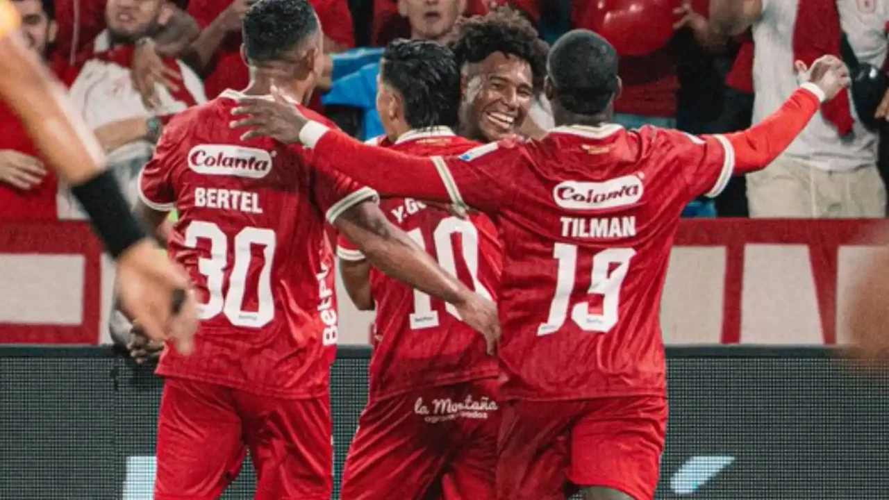 América de Cali won the 'classic of reds' against Santa Fe and climbed the table: see the goal